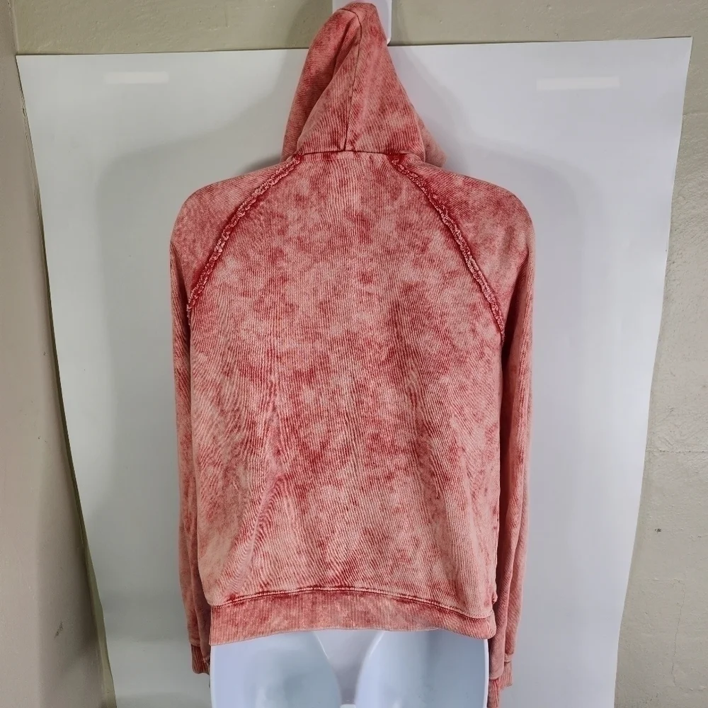 Billabong Hoodie Women's Small Pink Embroidered Logo Drawstring Long Sleeve